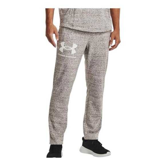 Under Armour Mens Rival Terry Joggers~Size M~Grey/Black Marble Look Pants - Picture 3 of 10